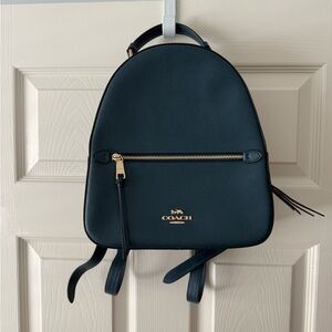 NWT (detached) Coach Dark Blue Leather Backpack